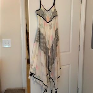 Free People, tea length dress with tassels